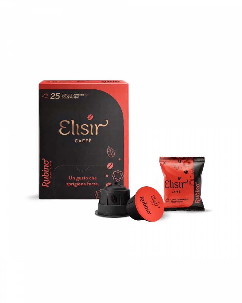 Elisir Caffè Miscela Rubino, capsule compatibili Dolce Gusto