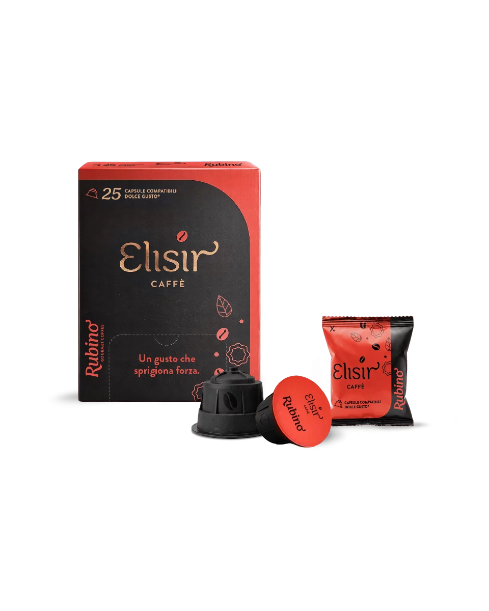 Elisir Caffè Miscela Rubino, capsule compatibili Dolce Gusto
